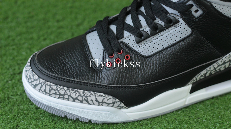 Authentic Air Jordan 3 Retro Black Cements Nike Bottom